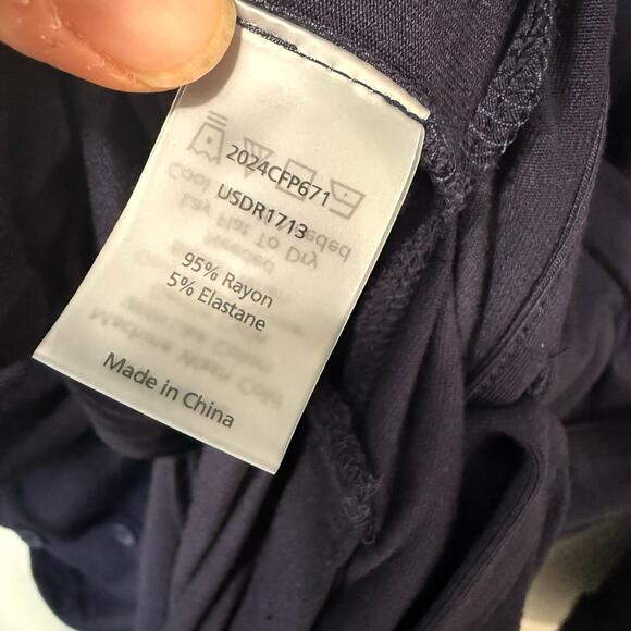 Universal Standard Women's Gramercy Jersey Shirt Dress Stretch Navy Blue Large - Picture 7 of 9